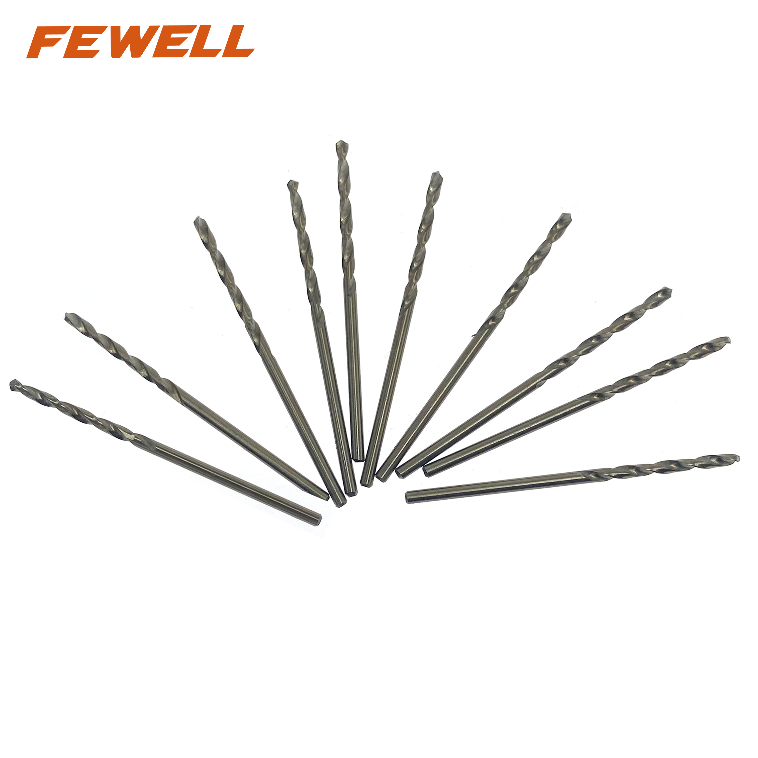 Premium quality M35 straight shank HSS twist drill bits 2-16mm for drilling Metal, inox and Stainless Steel