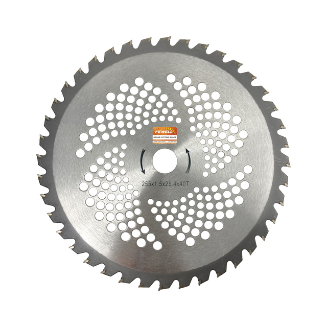 High Quality 10''x40T Gardening tool 255*25.4mm Trimmer head TCT circular grass saw Blade for cutting brush grass