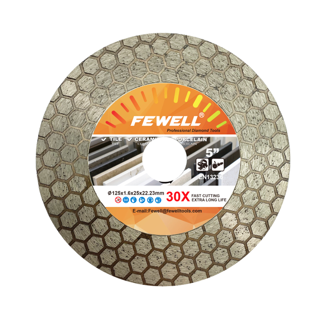 High quality 5in 150*1.5*25*22.23mm hot press diamond saw blade for cutting and grinding ceramic tile 
