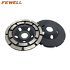 Low price cold Press sintered 4.5inch 115*22.23mm double row disc cup-shaped diamond grinding cup wheel for abrasive masonary concrete granite