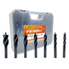 High quality 12 14 16 18 20 22 25mm 4 Flutes round shank Auger drill bit set for wood hole cutter