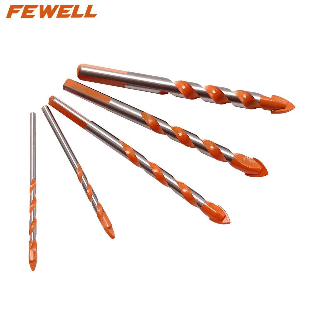  High quality 4/5mm Triangle shank twist carbide drill bit for tile glass