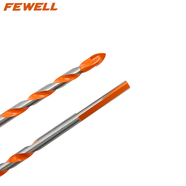 High quality 6/8/10/12mm Triangle shank plastic tube package carbide drill bit for tile glass