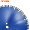 High quality laser welded 350*12*20mm 14” diamond turbo saw blade for cutting concrete stone