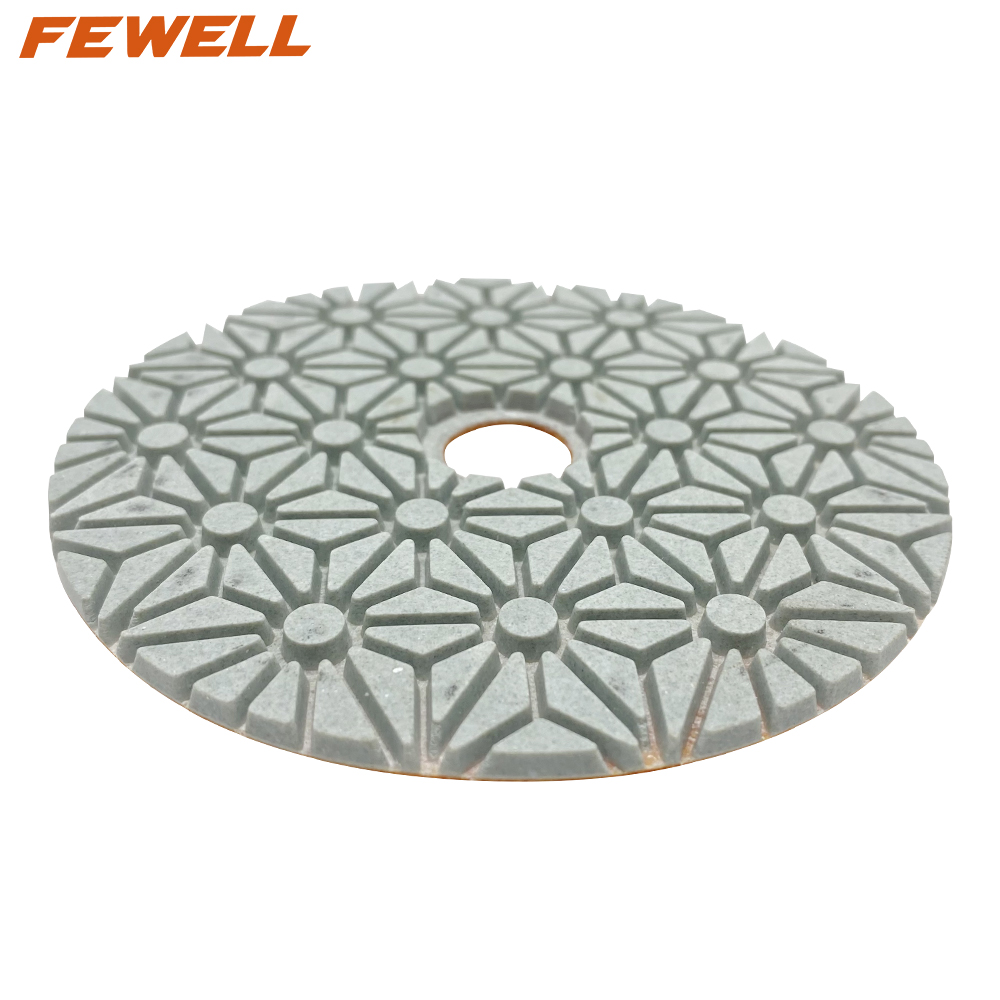 High quality 4inch 100mm 3 stepdiamond polishing Pads for wet polishing ceramic marble concrete granite 