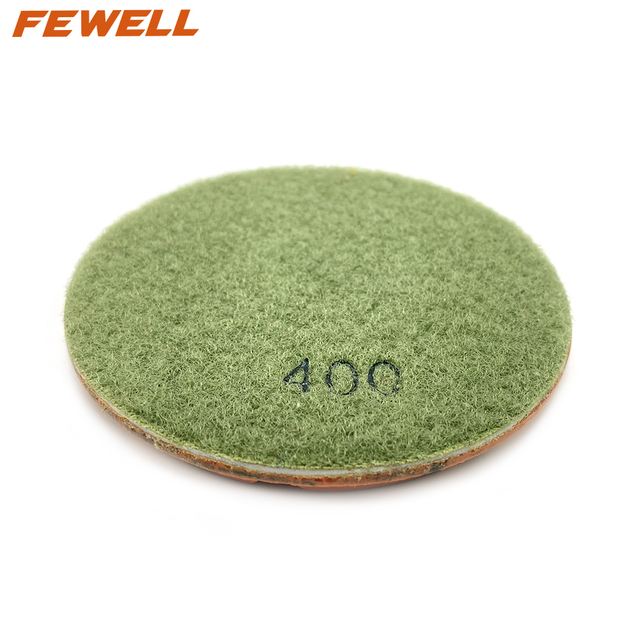 High quality 4inch 100mm 400# diamond polishing resin Pads for buffing ceramic concrete floor