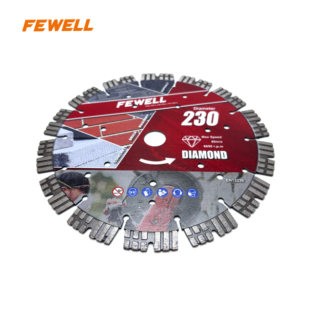New Design Laser Welded Turbo Diamond Saw Blade for Concrete Block Road Walls Cutting