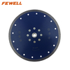 High quality Hot Press 9inch 230*2.6*10*22.23mm with M14 flange diamond turbo saw blade for cutting granite