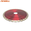 High quality 14/16in 350/400*20*60mm sandwich steel arix segment bridge diamond saw blade for cutting quartz granite