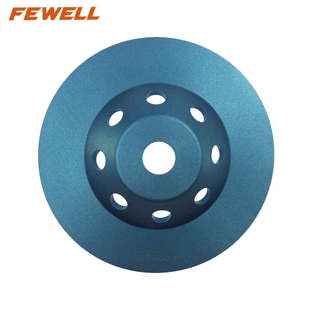 High quality Silver Brazed 7inch 175*5*22mm diamond grinding cup wheel for concrete Korea market