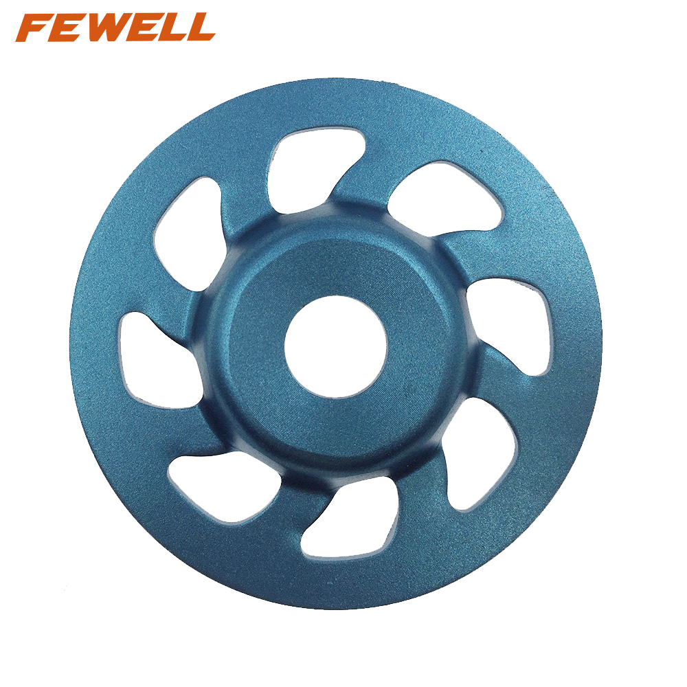 High quality Silver Brazed 5inch 125**5*22.23mm diamond grinding cup wheel for stone concrete