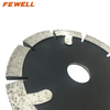 High quality Cold Press sintered 5inch 125*6.4*12*22.23mm diamond wall groove tuck point saw blade with protection teeth for cutting concrete wall floor