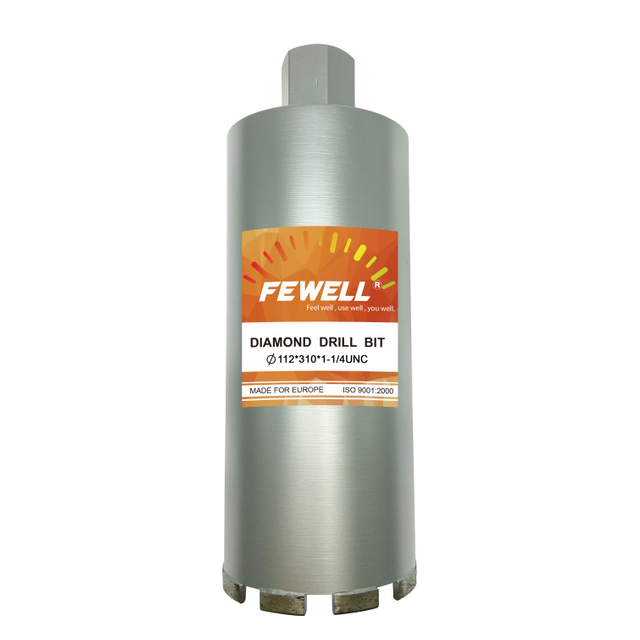 High quality Laser welded 112*10*310*1-1/4UNC rooftop segments diamond core drill bit for concrete