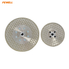 125-230mm Single Side Triangle Shape Electroplated Blade 5-9 Inch M14 Diamond Segmented Saw Blade with Strips for Cutting Marble