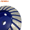 High quality Cold Press sintered 4inch 100*M14mm diamond turbo iron wheel radians grinding cup wheel for concrete granite stone