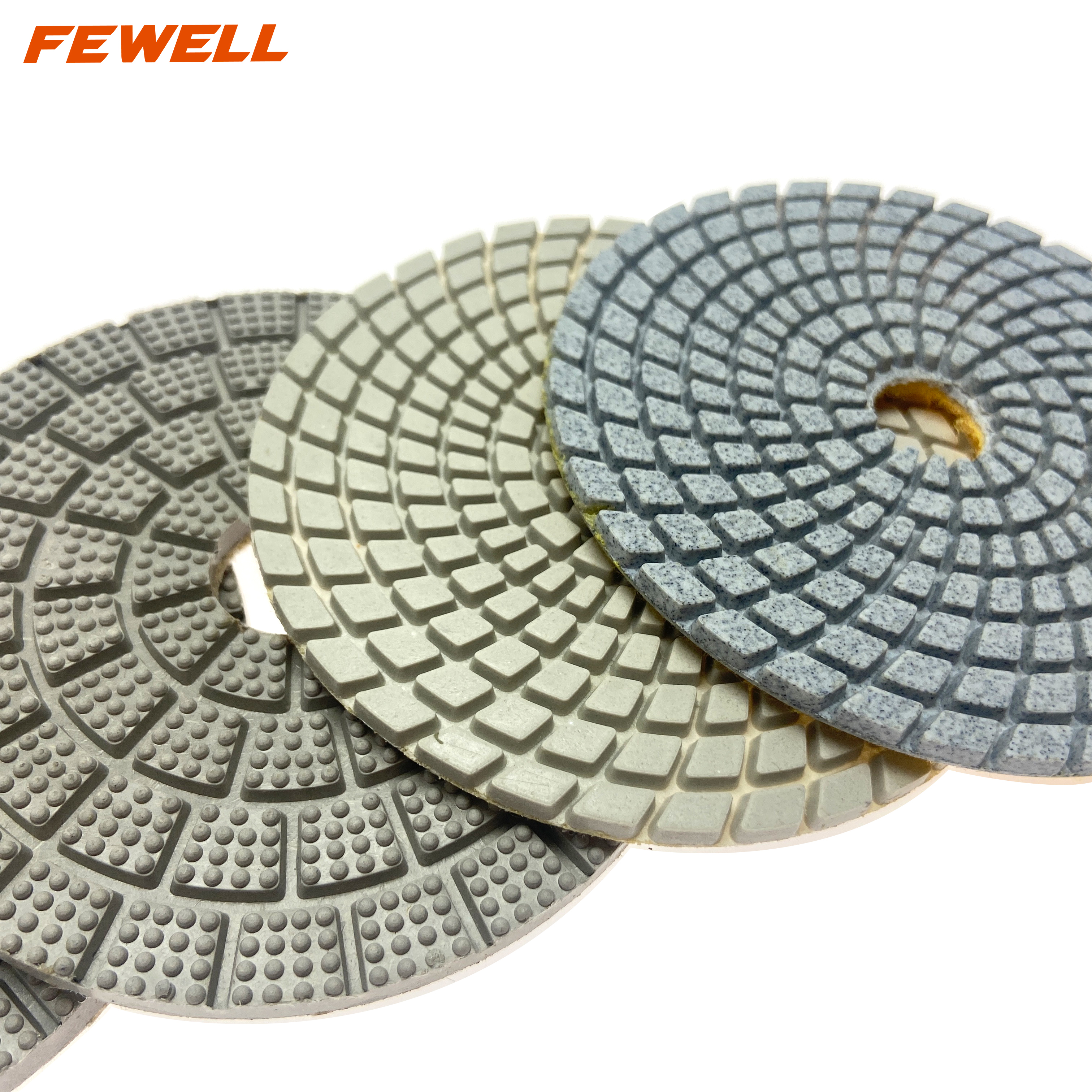 High quality 4inch 100mm Diamond Dry Grinding Abrasive Pads 9 PCS Sets for Polishing Ceramic Tiles Granite Marble Concrete