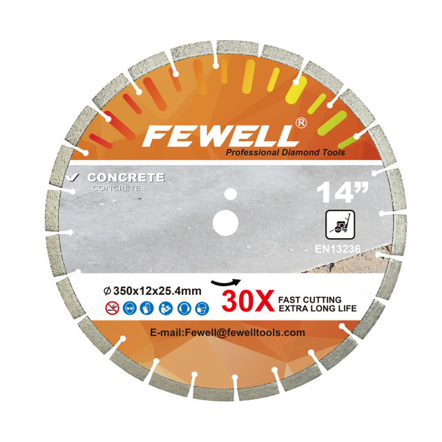 Laser welded 14inch 350*3.2*12*25.4 diamond cutter saw blade for cutting reinforced concrete wall