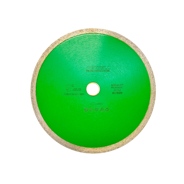 Hot Press 230*10mm 1.8mm Thickness Diamond Continuous Rim Saw Blade for Cutting Ceramic Tile Porcelain Marble