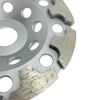 High quality Cold press 5inch 125*22.23mm T segment type cup-shaped diamond disc grinding cup wheel for abrasive concrete terrazzo
