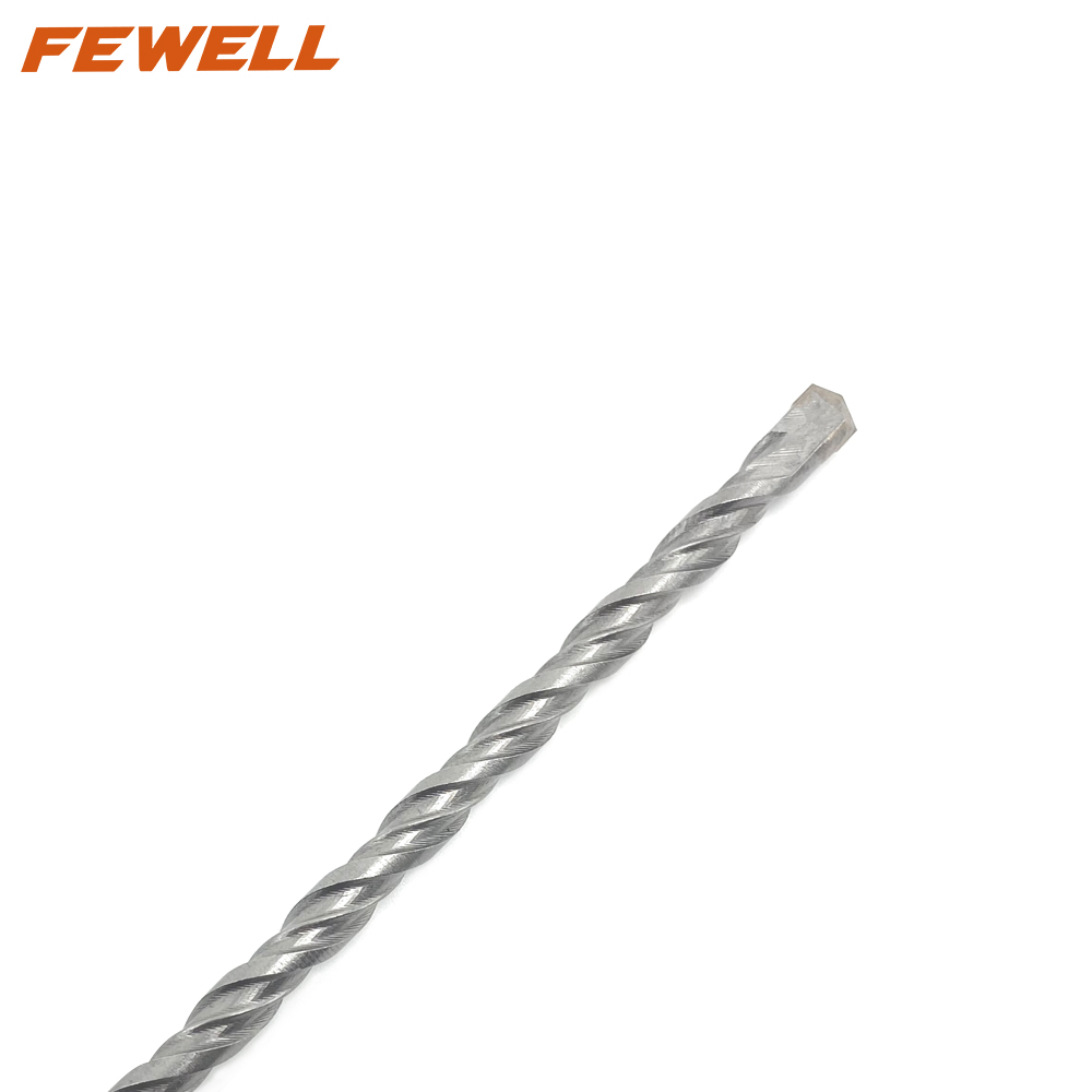  High quality SDS Plus Carbide Single Flat Tip 6.5mm Double Flute Electric hammer Drill Bit for Concrete wall Masonry Granite