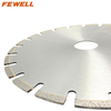 High quality 14in Silver brazed 350*3.4*10*50mm diamond saw blade for wet cutting asphalt