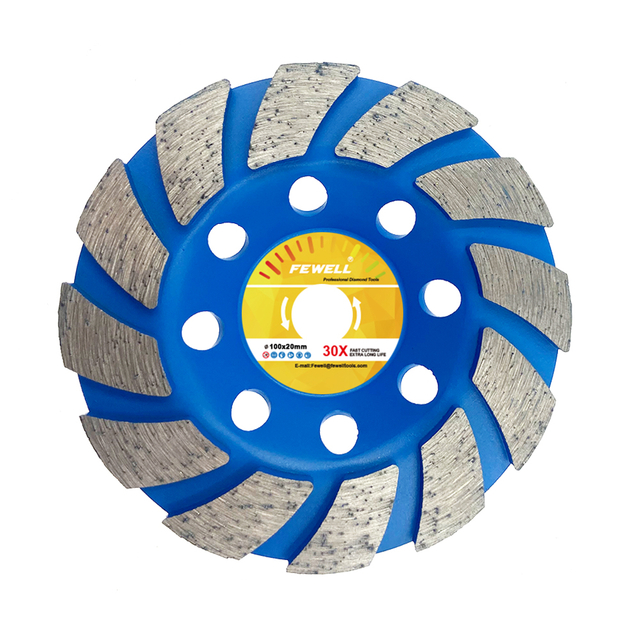 DIY 100*3*20 Cold press 4inch sintered diamond cup grinding wheel for granite concrete , stone