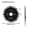 4.5inch Tuck Point Blades with with 7/8"Bore, Sandwich Double Diamond Tuck Point Blade for Cutting Concrete