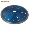 High quality 9inch 230*2.8*10*22.23mm 36pcs cooling holes with reinforced center Hot Press turbo diamond saw blade for cutting granite
