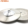 High quality 7/9Inch 180/230mm M14 flange single side triangle shape electroplated diamond saw blade for marble 