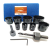 11pcs19mm 22mm 29mm 32mm 38mm 44mm 51mm 67mm Premium grade Tungsten Carbide Tip Core Drill Bit hole opener TCT Hole Saw cutter set For Wood