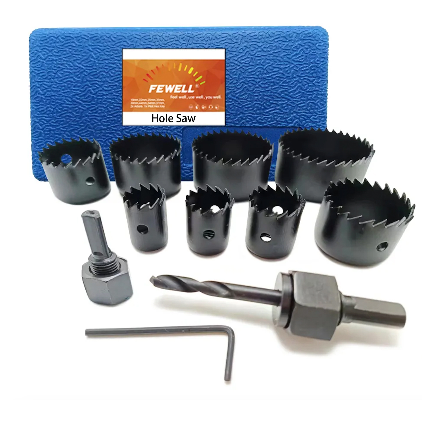 11pcs19mm 22mm 29mm 32mm 38mm 44mm 51mm 67mm Premium grade Tungsten Carbide Tip Core Drill Bit hole opener TCT Hole Saw cutter set For Wood