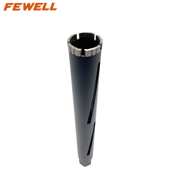 High quality laser welded 52*10*450*1-1/4''-7UNC arix segments diamond core drill bit for cutting concrete