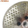 High quality 5inch 125mm double side triangle shape marble granite electroplate diamond saw blade with M14 flange