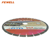 Premium quality 14/16inch 350/400*15/20*60 with 50mm ring Silver Brazed arix segment turbo diamond saw blade for cutting granite