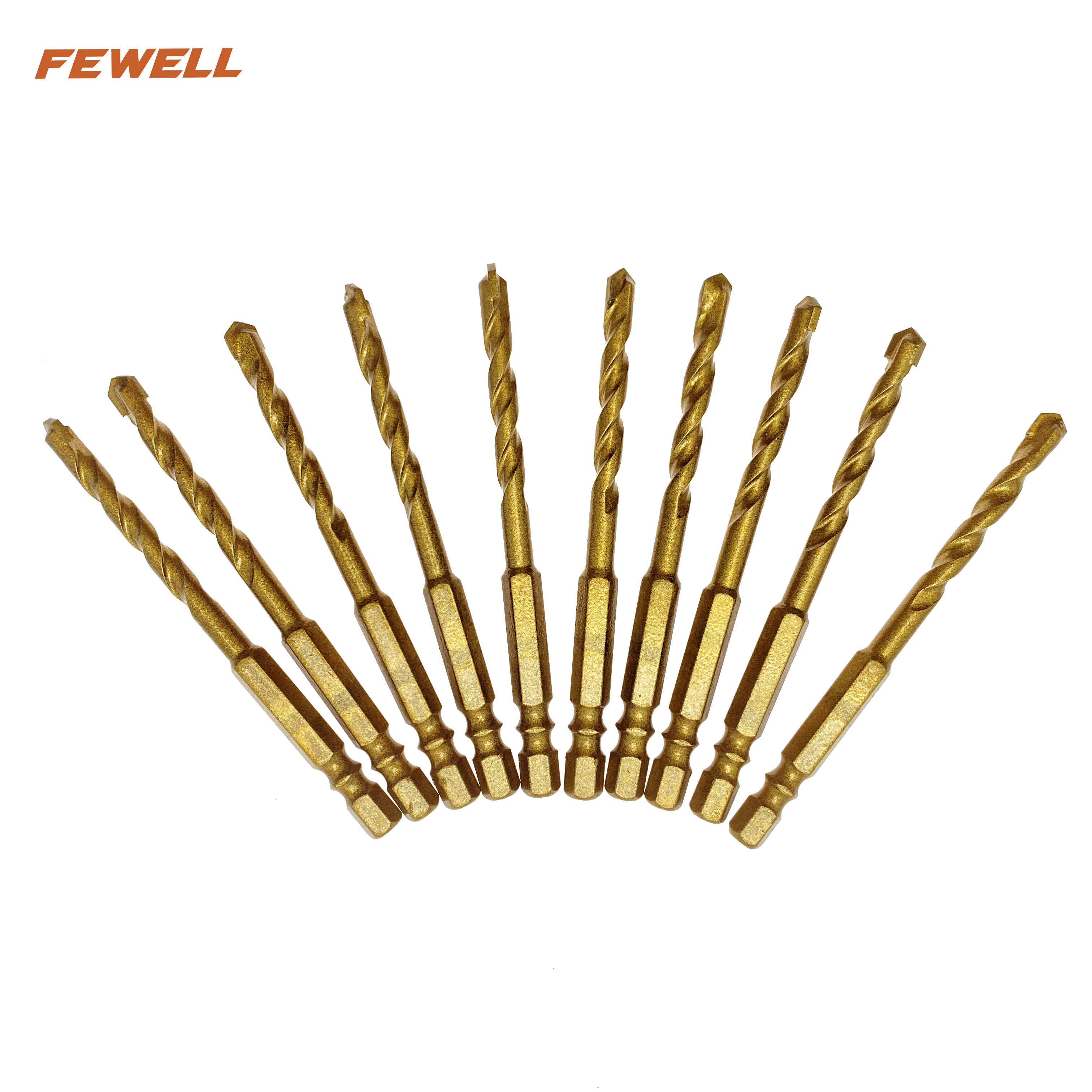 High quality 6/8/10/12mm hex shank twist alloy multifunction drill bit for concrete masonry 