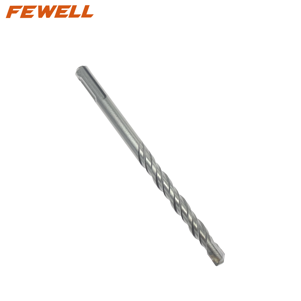 High quality SDS Plus Carbide Single Flat Tip 12mm Double Flute Electric hammer Drill Bit for Concrete wall Masonry Granite