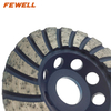 High quality Silver Brazed 4/4.5/5/7inch 100/115/125/180*5*22.23mm diamond turbo cup wheel for grinding stone concrete