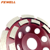 High quality Cold Press sintered 4.5/5inch 115/125*5*22.23mm double row diamond grinding cup wheel for abrasive concrete granite stone