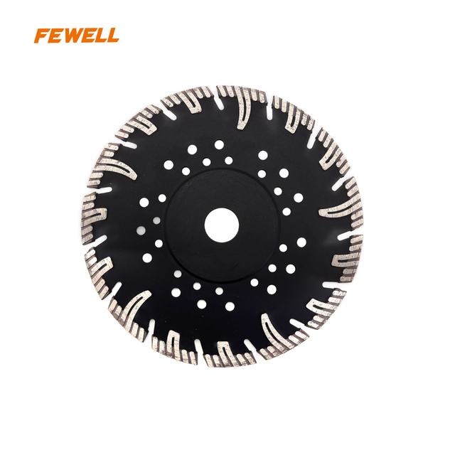 7 Inch 180mm Segment Turbo Blade with Side Protection Teeth Rim Diamond Saw Blade for Granite Concrete