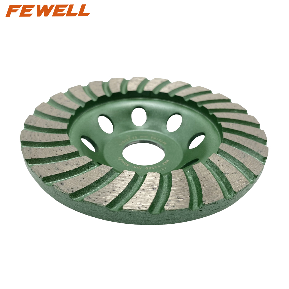 DIY Cold Press sintered 5/7inch 115/180*22.23mm diamond turbo grinding cup wheel for concrete granite stone
