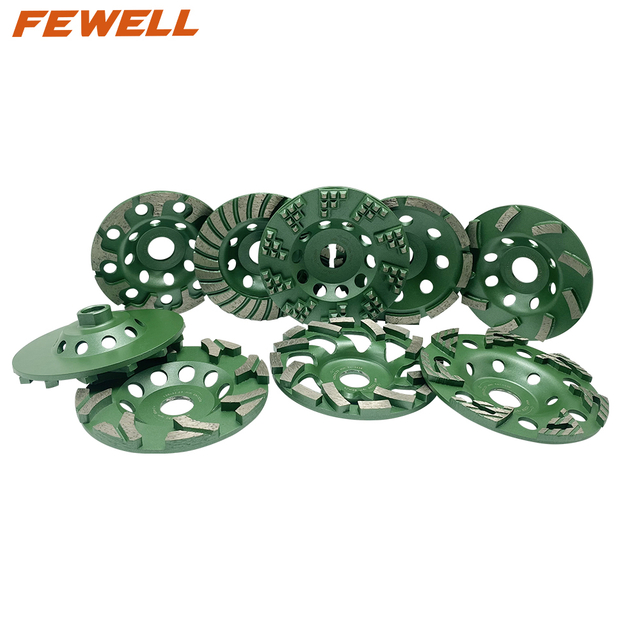 High quality cold Press 5inch 125*22.23mm diamond disc grinding cup wheel for granite concrete block
