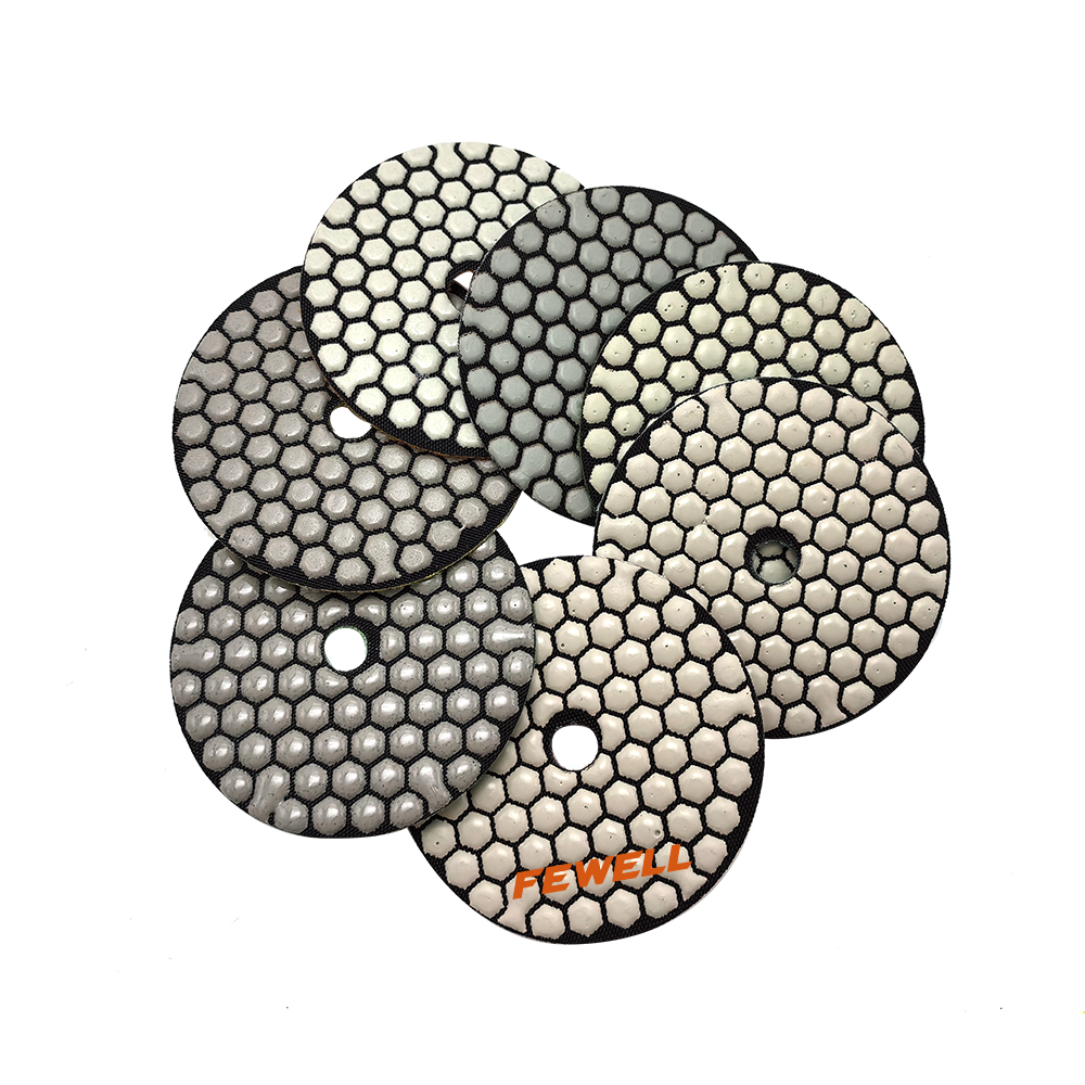 4inch 100mm 7 step dry diamond abrasive polishing Pads for ceramic marble concrete granite stone