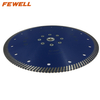 High quality Hot Press 9inch 230*2.6*10*22.23mm with M14 flange diamond turbo saw blade for cutting granite