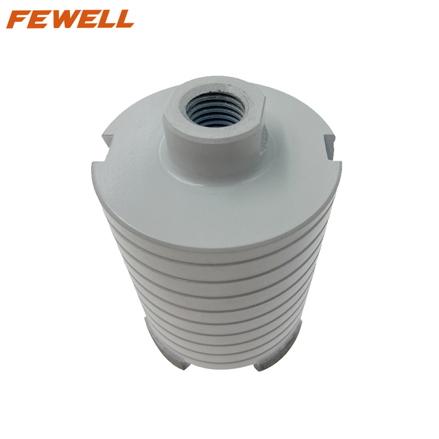Laser welded 68*10*101*M16 arix diamond segment Core drill bit with side slot for cutting concrete beton