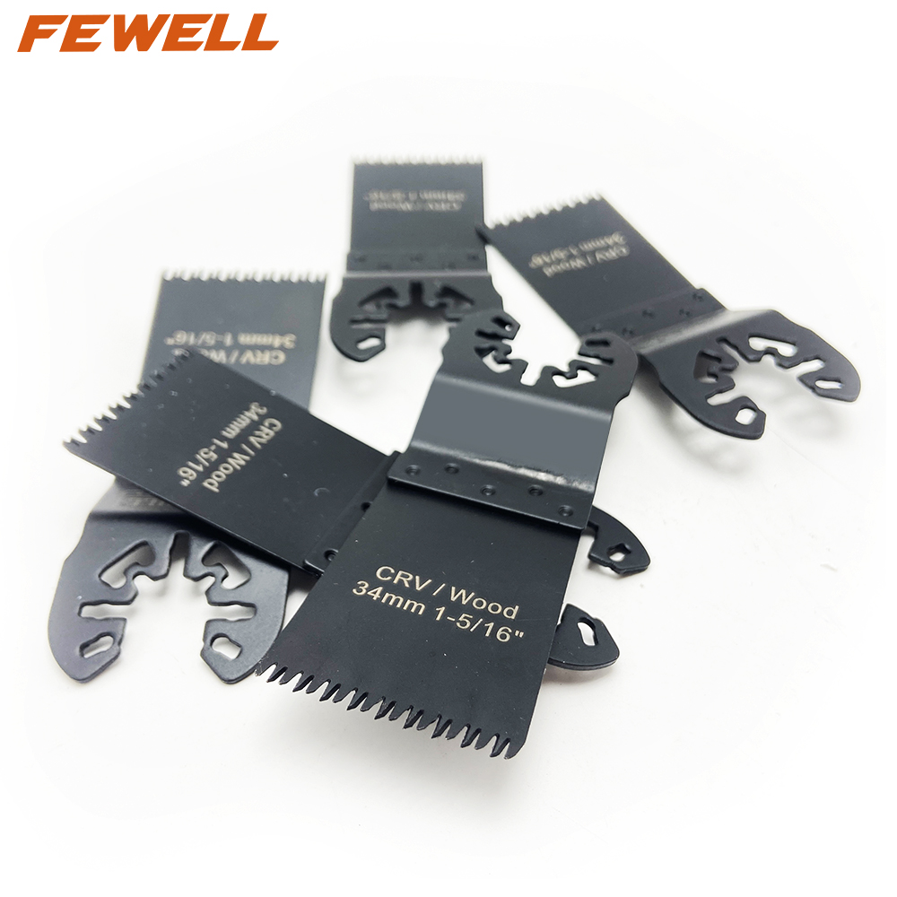 5pcs 34mm 1-5/16" Quick Release Multitool oscillating tool blade for CRV Wood