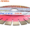 High quality 14/16in 350/400*20*60mm sandwich steel arix segment bridge diamond saw blade for cutting quartz granite