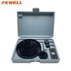 16pcs 19mm 22mm 29mm 32mm 38mm 44mm 51mm 67mm 76mm 89mm 102mm 127mm Bi-Metal hole saw set for Metal Stainless Steel 