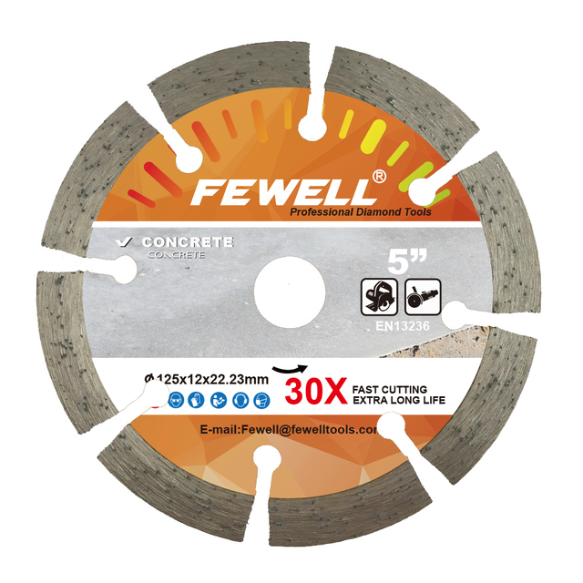 High quality Cold Press 4inch sintered 105*6.35*10*15mm V slot diamond segmented diamond saw blade for cutting concrete beton floor