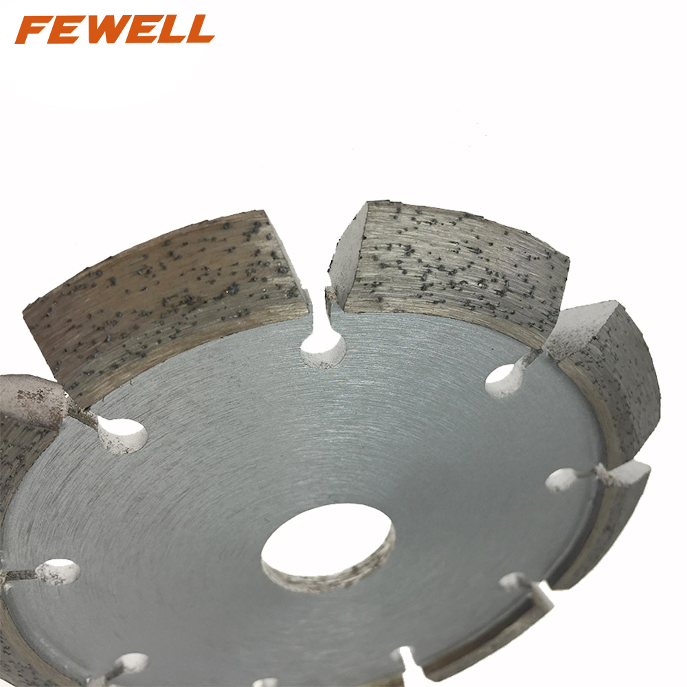 High quality Silver Brazed 4.5inch 115*22.23mm 9.5mm thickness roof type segment diamond tuck point saw blade for cutting beton concrete
