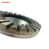 High quality cold press sintered 4inch 100*M14 thread aluminum base diamond turbo cup wheel for grinding granite 
